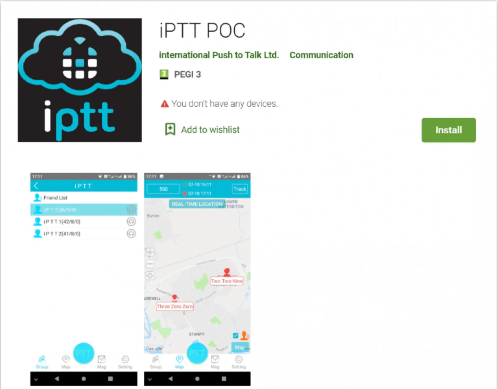 iPTT POC App on Google Play Store